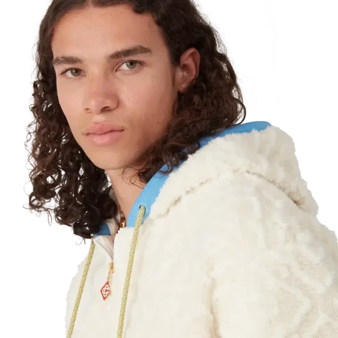 Monogram-Jacquard-Fleecejacke