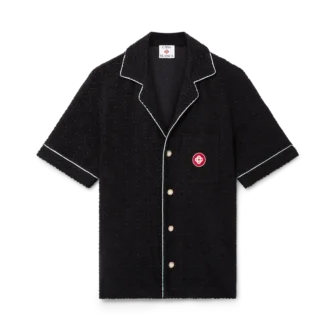 Monogram-Jacquard-Frottee-Hemd mit kurzen Ärmeln