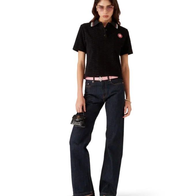 Monogram-Jacquard-Frottee-Poloshirt