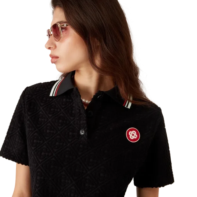 Monogram-Jacquard-Frottee-Poloshirt