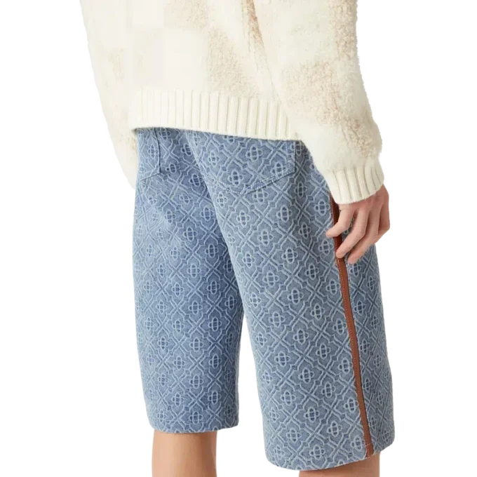 Monogram-Jeansshorts