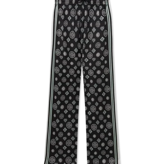 Monogram-Pyjama-Hose aus Seidensatin