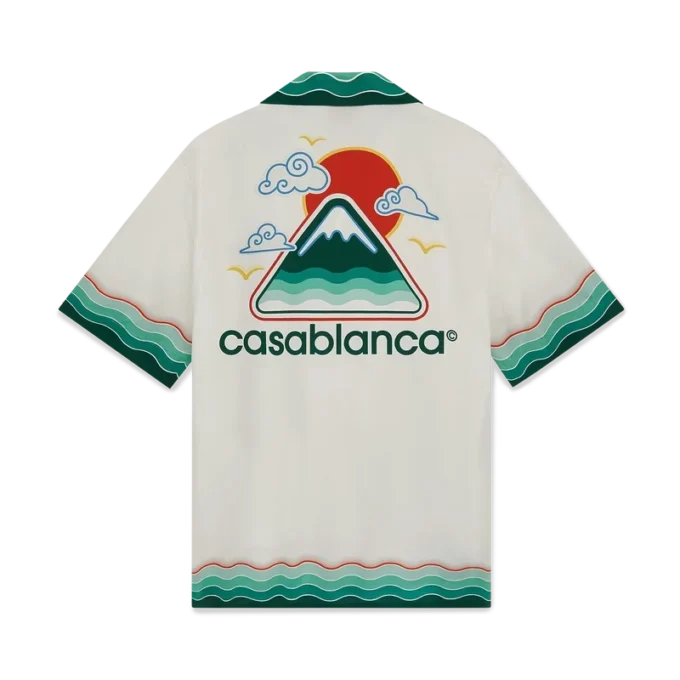 Montagne Ondulee Seidenhemd mit Shorts und kurzen Ärmeln