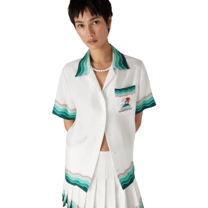 Tennis-Minirock aus plissierter Seide