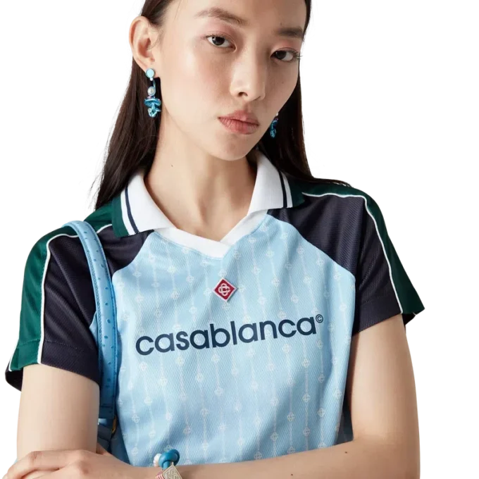 Nadelstreifen-Laurel-Fußballhemd