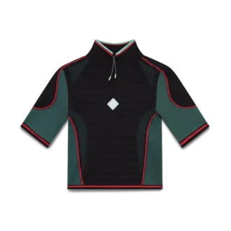 Nahtloses Hemd mit halbem Reißverschluss