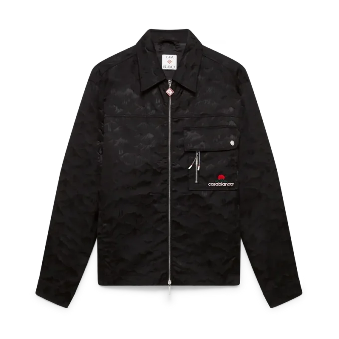 Nylon Mountain Kurzarm-Camo-Reißverschluss-Shorts