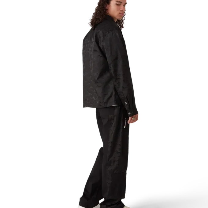 Nylon Mountain Kurzarm-Camo-Reißverschluss-Shorts