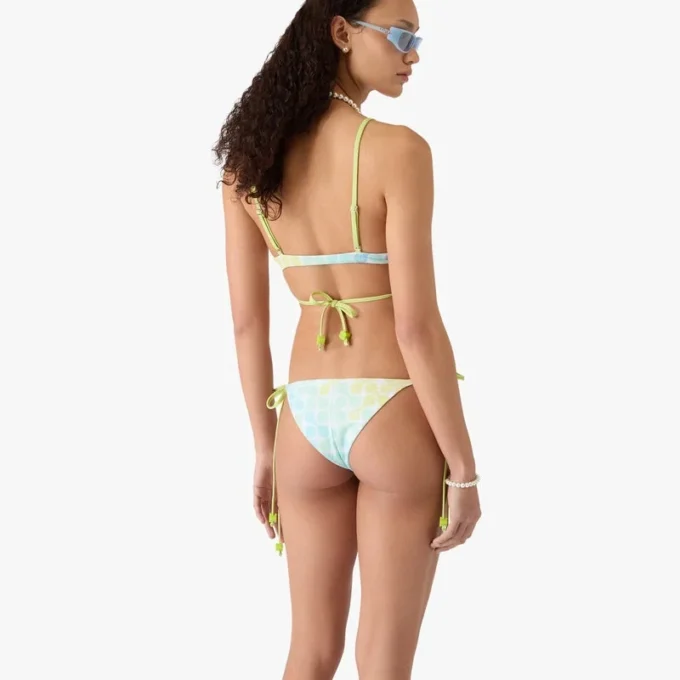 Optic Drop String Beaded Bikini-Oberteil