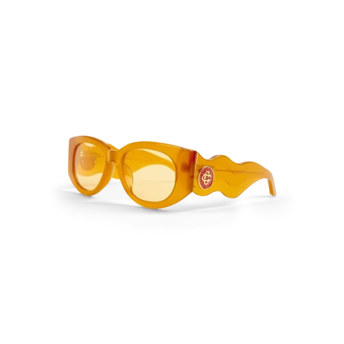 Orangefarbene Memphis-Sonnenbrille