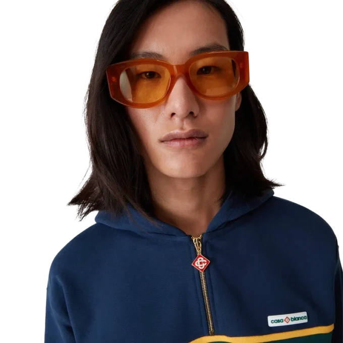 Orangefarbene Memphis-Sonnenbrille