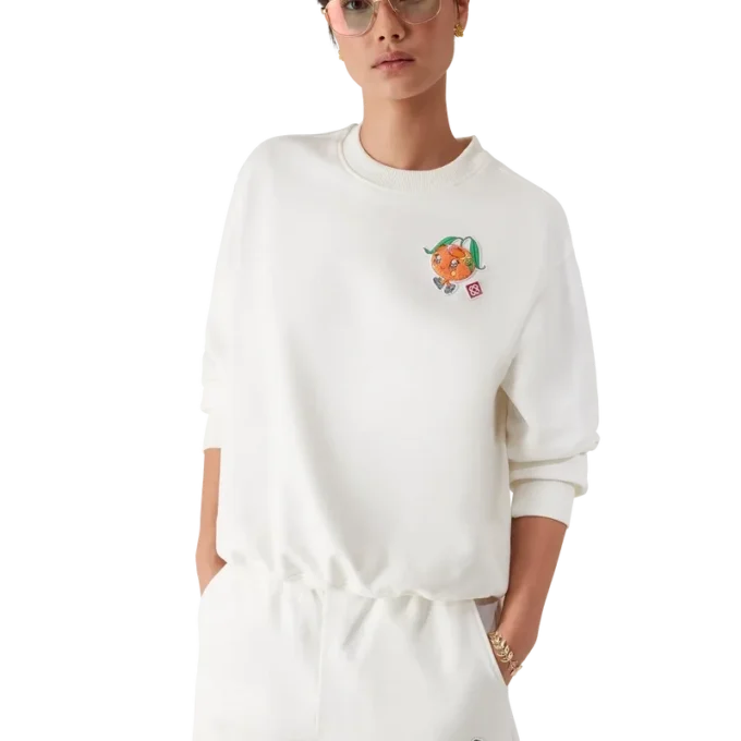 Orangefarbenes Maskottchen-Sweatshirt