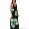 Orchid Glitch Seidenkleid