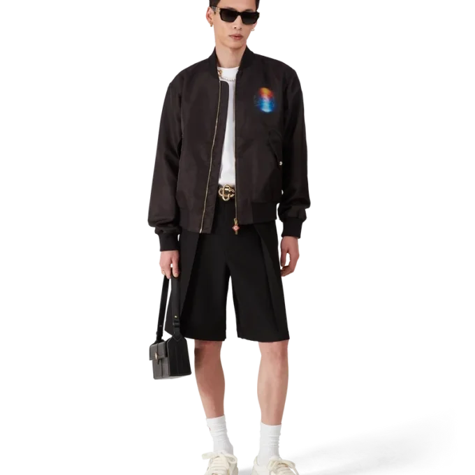 Organza-Bomberjacke mit Farbverlauf