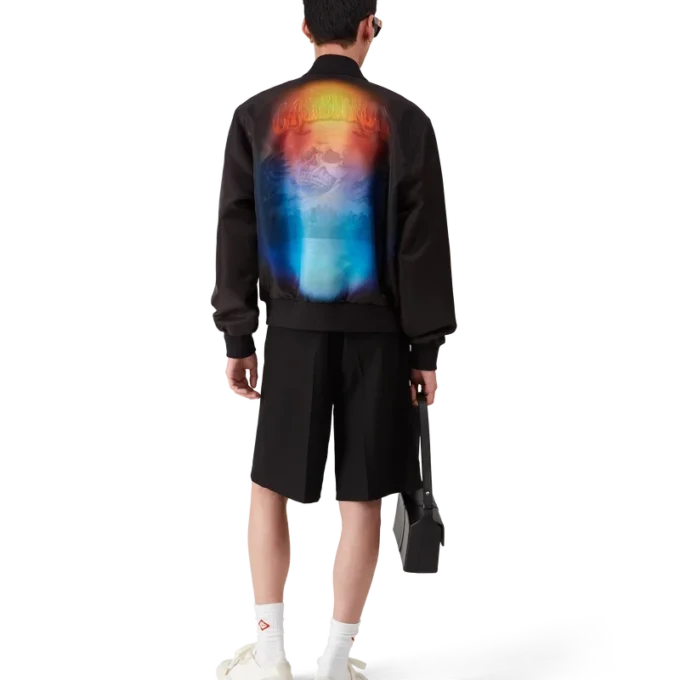 Organza-Bomberjacke mit Farbverlauf