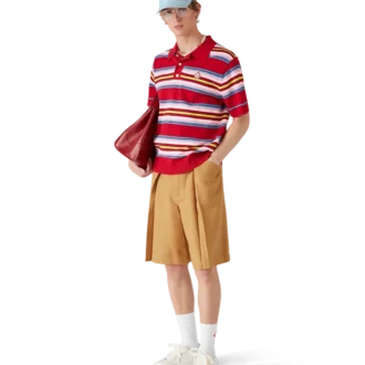 Oversized-Poloshirt mit Streifen