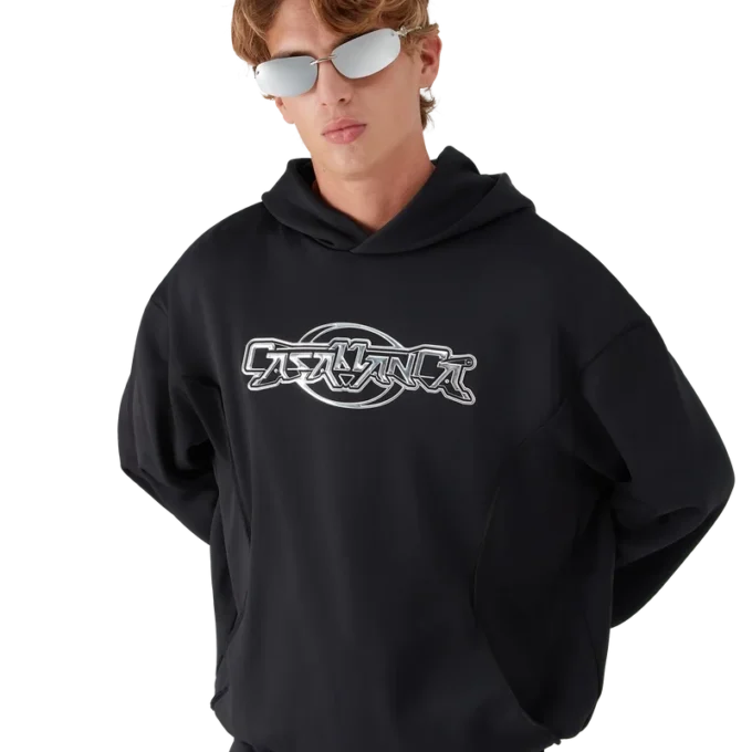 Oversized-Sweatshirt mit Kapuze und Einsätzen