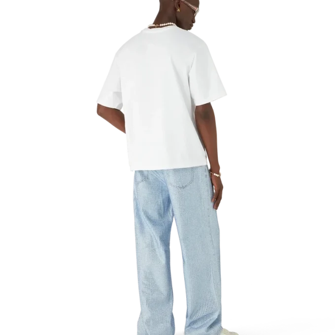 Oversized-T-Shirt mit kurzen Ärmeln und Libellen-Blumenmuster auf den Shorts