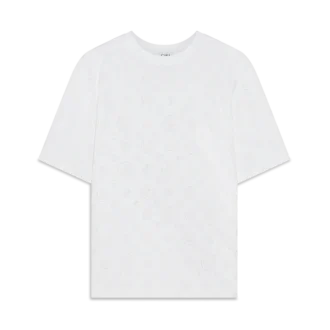 Oversized-T-Shirt mit Monogramm-Applikation und kurzen Ärmeln