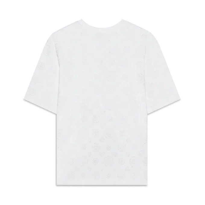 Oversized-T-Shirt mit Monogramm-Applikation und kurzen Ärmeln