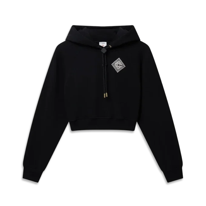 Pearl Diamond Cropped Hooded Sweatshirt Pearl Diamond Cropped Hooded Sweatshirt