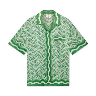 Ping-Pong-Seidenhemd mit kurzen Shorts