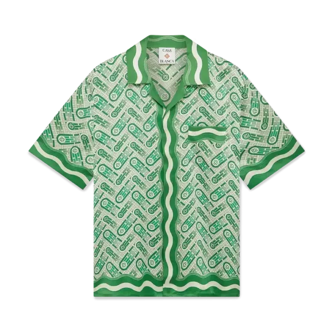 Ping-Pong-Seidenhemd mit kurzen Shorts