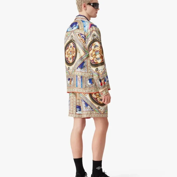 Plafond Orne De Musique Langarm-Seidenhemd Plafond Orne De Musique Langarm-Seidenhemd