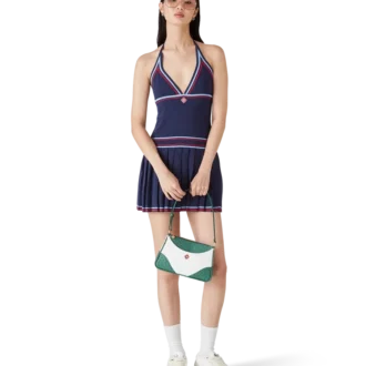 Plissiertes Neckholder-Kleid