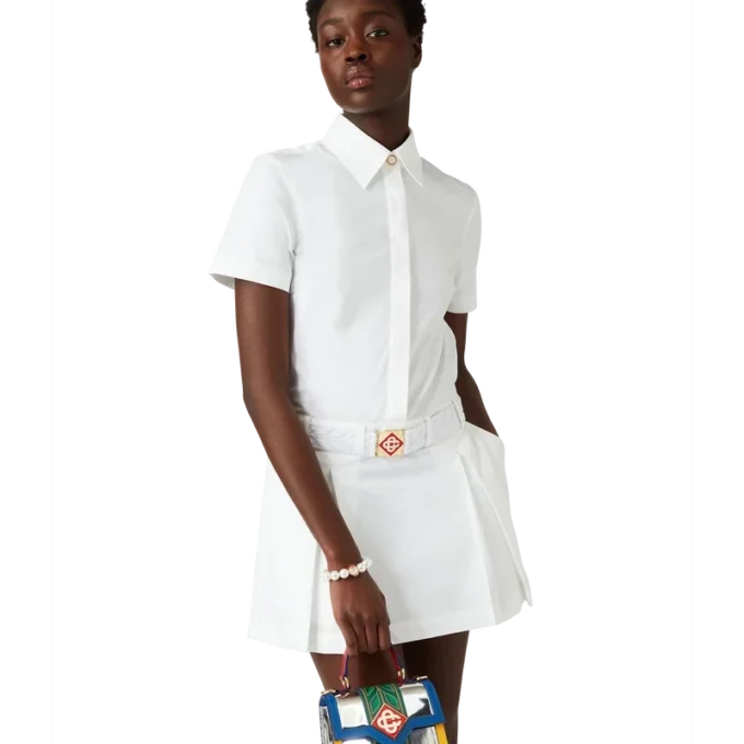 Plissiertes Tennis-Minikleid