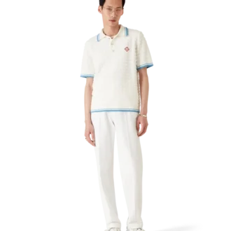 Polohemd aus Baumwollbouclé