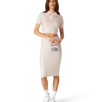 Strickrock mit Kristall-Monogramm