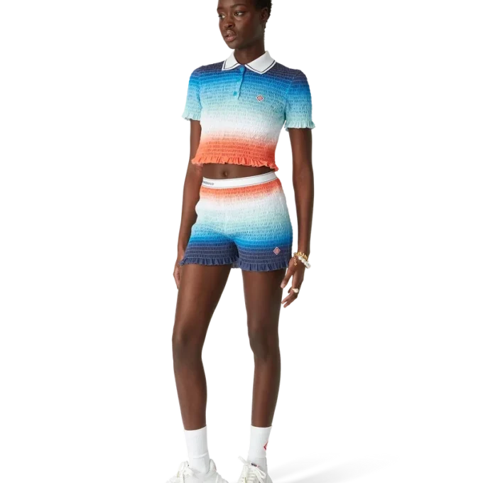 Shorts mit Farbverlauf und Rüschen Shorts mit Farbverlauf und Rüschen