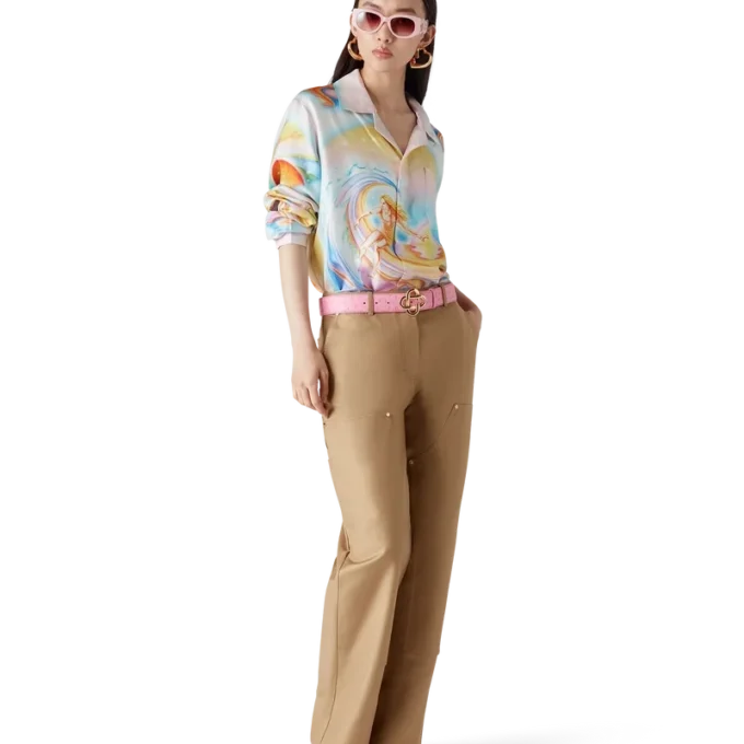 Psychedelic Nirvana Langarm-Seidenhemd