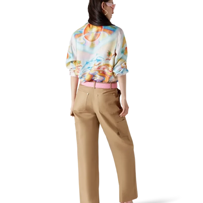 Psychedelic Nirvana Langarm-Seidenhemd