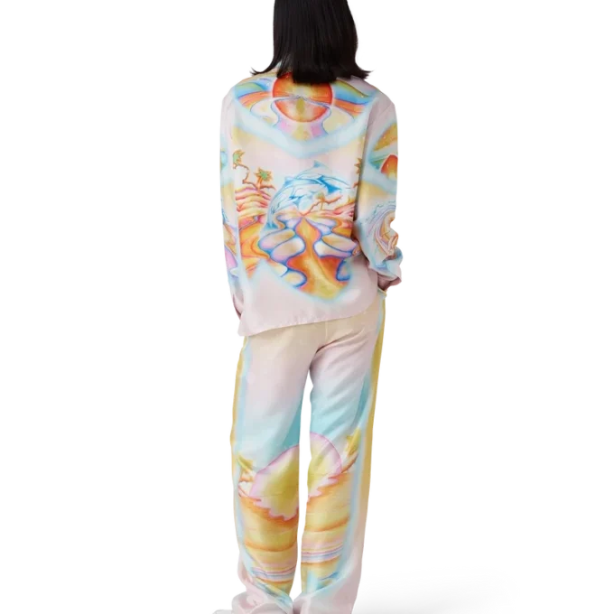 Psychedelic Nirvana Langarm-Seidenhemd