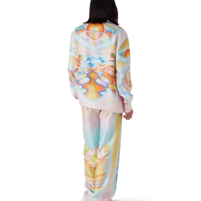 Psychedelische Nirvana-Seiden-Hose