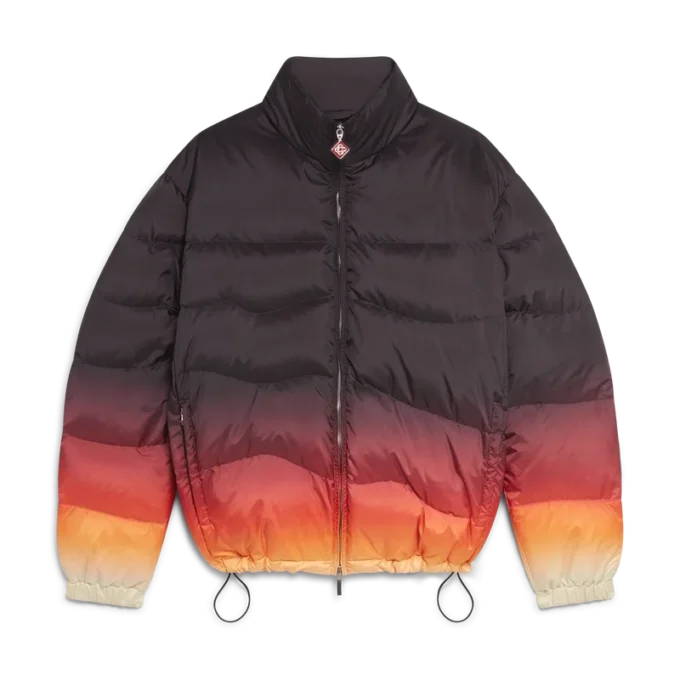 Pufferjacke mit Farbverlauf