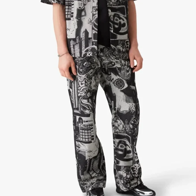 Rave Collage Straight Leg Jeans