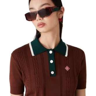 Rechteckige Sonnenbrille in Schildpattoptik