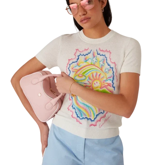 Rosa Bowling Micro-Tasche