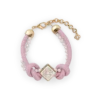 Rosa Perlenarmband mit Knoten