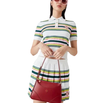 Rote Jeanne Pochette-Umhängetasche