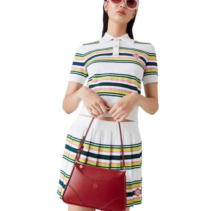 Rote Jeanne Pochette-Umhängetasche