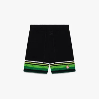 Schwarze Häkel-Shorts