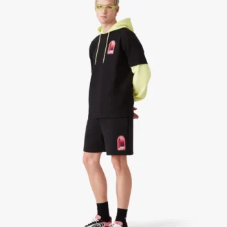 Schwarze L’arche-Sweatshorts