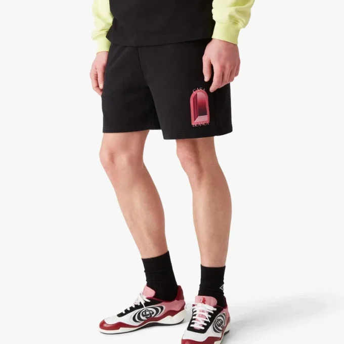 Schwarze L’arche-Sweatshorts