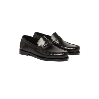 Schwarze Leder-Loafer für Herren Schwarze Leder-Loafer für Herren