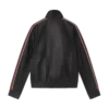Schwarze Lederjacke