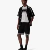 Schwarze Mesh-Shorts